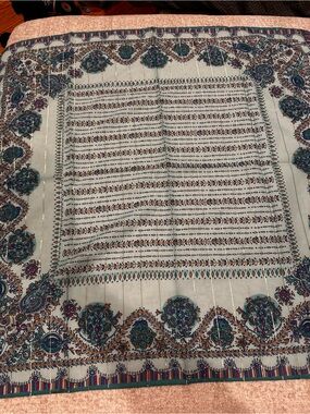 Women's Turquoise Multicolor Printed Hair Scarf